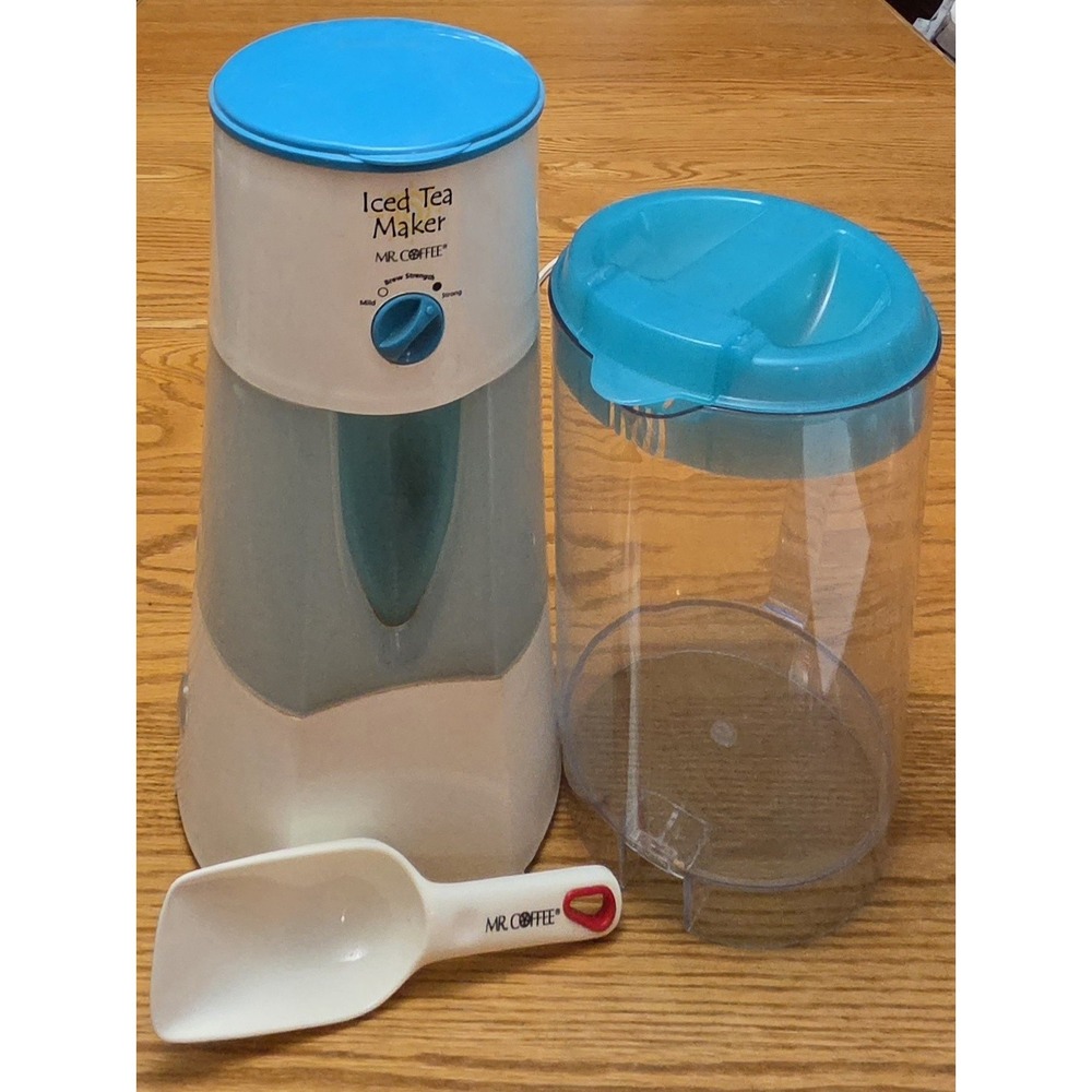 Mr Coffee Iced Tea Maker 3 Quart Light Blue Tested & Works TM70 CLEAN!!